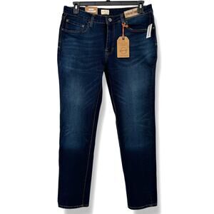 Weatherproof Vintage Slim Straight Jeans Mens Size 36 30 Dark Indigo Sand